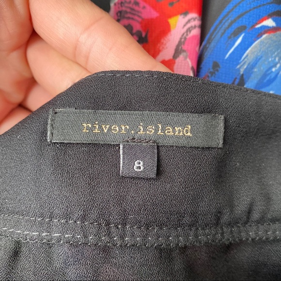 💐 RIVER ISLAND BOHO HIGH WAIST PLEATED MULTI FLORAL SKATER SKIRT! - Picture 6 of 9